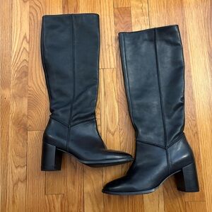 Seychelles Heeled Black Leather Boots